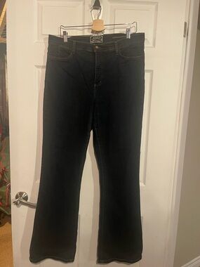 NYDJ Dark Indigo Stretch Denim Jeans with Copper Button